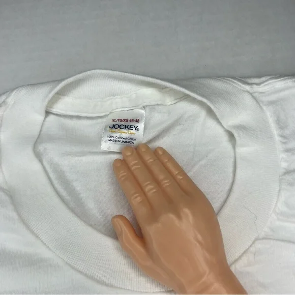 Vintage Jockey Crew Neck Shirt Late 90s Size Xl. Single stitch combed cotton - Picture 4 of 6